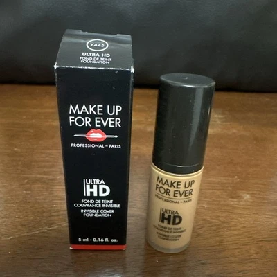 Base Make Up For Ever Ultra HD Invisible Cover Y445 tamaño de viaje 5 ml 0,16 oz Foto 1 de 4