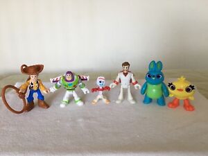 Disney Pixar Imaginext Toy Story 4 Deluxe Figures Lot of 6 Woody,buzz,duke