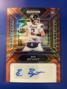 2024 Prizm Draft Picks Orange Wave Prizm Ben Bryant Auto RC 40/75 Wildcats - Picture 1 of 2