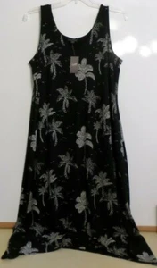 NWT! J JILL WEAREVER SLEEVELES VNECK LONG DRESS-STRETCH-1X-BLACK/WHITE-PRETTY! - Picture 1 of 3