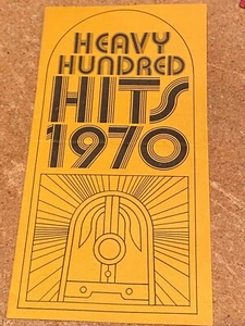 Vintage Heavy Hundred Hits 1970 WABC Radio Tri-Fold Ad 3.5" X 6.5" Pre-Owned a2 - Picture 1 of 6