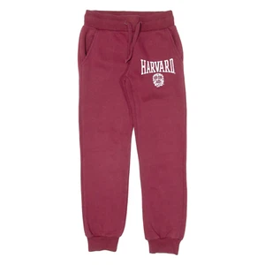 HARVARD Girls Sweatpants Maroon Tapered 7-8Y W21 L22 - Picture 1 of 6