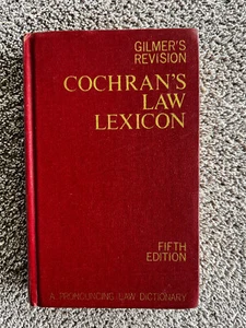 Cochran’s Law Lexicon: Pronouncing Dictionary Fifth Edition Hardcover 1974 (L3) - Picture 1 of 6