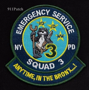 BRONX - Camión ESS Nueva York 3 TOMCAT Servicio de Emergencias Escuadrón Policía Parche - Imagen 1 de 3