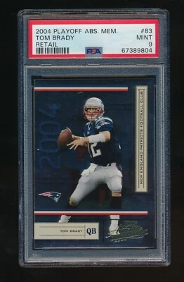 PSA 9 TOM BRADY 2004 MEMORABILIA ABSOLUTA VAREJO #83 *NEW ENGLAND PATRIOTS* - Imagem 1 de 2