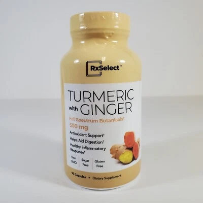 Cúrcuma RxSelect con antioxidante de jengibre y digestión 90 cápsulas EXP 02/2026 Foto 1 de 4