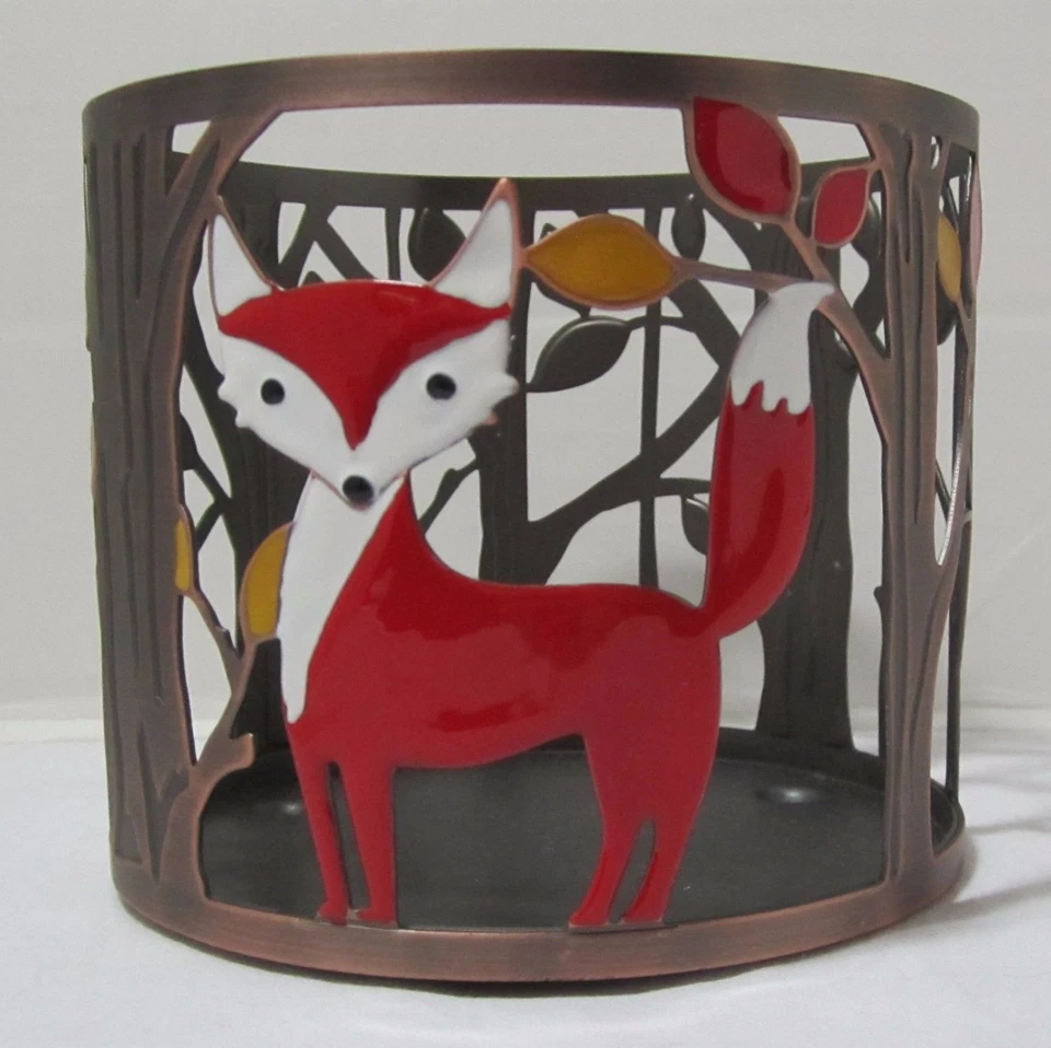 Bath & Body Works Forest Fox 3 Wick Candle Holder Sleeve Fall 2016
