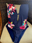 Kenneth Cole New York Tummy Toner , Navy Onepiece Swimsuit Size 2X,New With Tags
