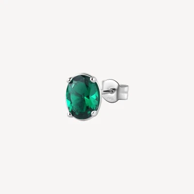 BROSWAY FANCY ORECCHINO SINGOLO CON ZIRCONI IN ARGENTO 925 FLG05 LIFE GREEN - Immagine 1 di 4
