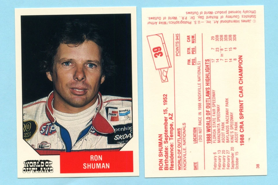 1988 World of Outlaws - Ron Shuman - Image 1 of 1