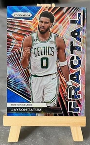 2023-24 Panini Prizm Fractal Blue Wave Prizm - Jayson Tatum #8 / Celtics - Bild 1 von 2