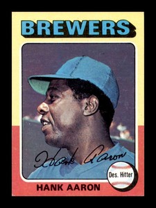 1975 Topps Mini Hank Aaron #660 Milwaukee Brewers EX-MT