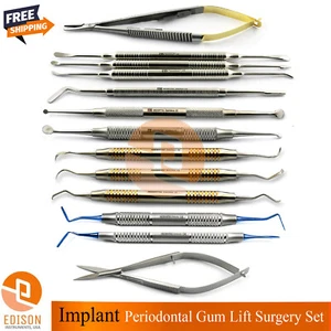 Perio Surgery Set Periosteal Sinus  Gum Lift Oral Surgery Instruments Kit - Picture 1 of 9