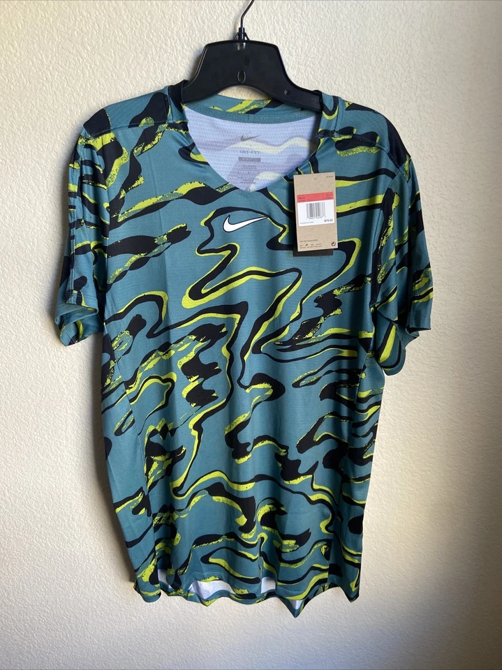 Nike Mens Court Dri-FIT Advantage Slim Fit Tennis Shirt Size Small DR5654