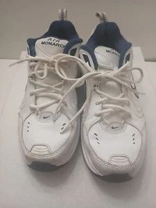 Zapatillas para hombre Nike Air Monarch IV estilo # 415445 102 blancas/plata metálica - Imagen 1 de 7
