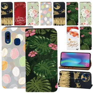 Etui coque support cuir imprimé compatible avec téléphone Samsung Galaxy S24/S24 FE/A26/A36/A56 - Photo 1/14
