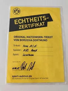 Borussia Dortmund BVB matchgetragenes Spielertrikot Bundesliga 2014/2015 Kevin Kampl - Bild 1 von 5