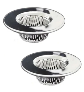 2pcs Stainless Steel Bathtub Drain Strainer Hair Catcher Filter Basket-NEW - Picture 1 of 7