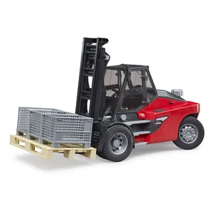 Bruder - Forklift Linde HT160D stacker with pallet and 3 pallet cages - Picture 1 of 3
