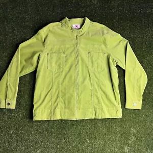 Quaker Factory Ladies Lime Green Silver Embellished Jean Jacket XL - Picture 1 of 9