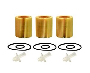Wix Set of 3 Engine Motor Oil Filters For Lexus Toyota
