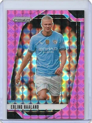 2024-25 Panini Prizm Premier League #9 Erling Haaland Pink Prizm Manchester City - Image 1 of 2