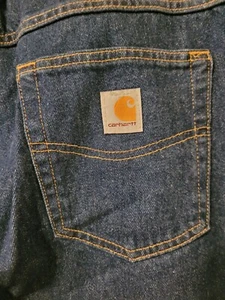 NEW CARHARTT MEN'S RELAXED FIT BLUE JEANS, STRAIGHT, SIZE 34/34 - Picture 1 of 11