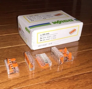10 pcs WAGO 221-415 COMPACT Splicing Connectors 5 pole Lever Nuts FREE SHIPPING! - Picture 1 of 7