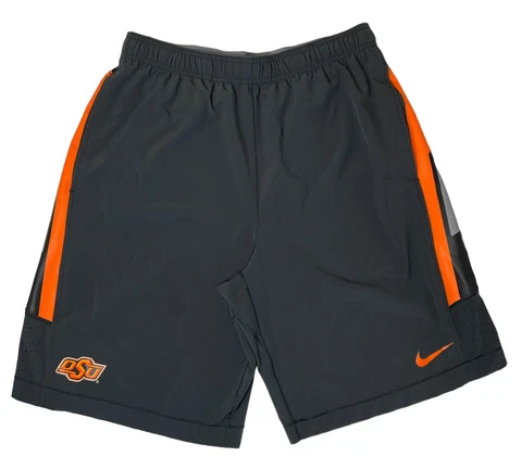 Men's Nike Oklahoma State Cowboys Athletic Shorts Size Large Black / Orange Cover