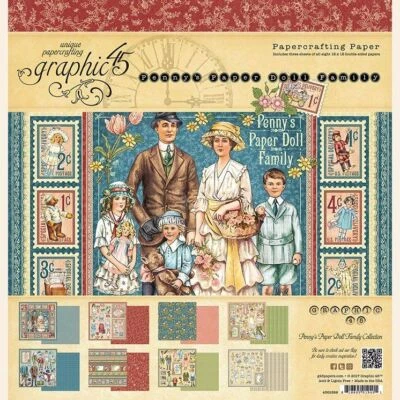 GRÁFICO 45 "MUÑECAS DE PAPEL DE CENTAVO" 12X12 ALMOHADILLA DE PAPEL LUGAR DE SCRAPJACK RETIRADO Foto 1 de 4