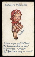 Tobacco Card,Gallaher,KUTE KIDDIES SERIES,1916,I Fink a Person Says Do Right,#77
