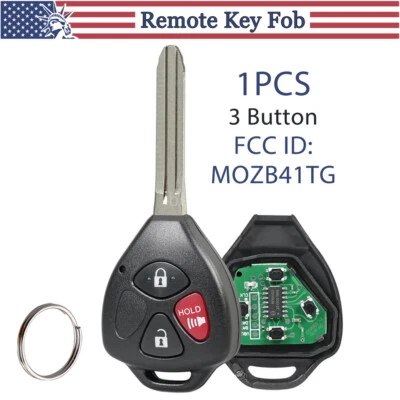 Substituição para 2007 2008 2009 2010 2011 Toyota Yaris controle remoto chaveiro MOZB41TG 3B - Imagem 1 de 4