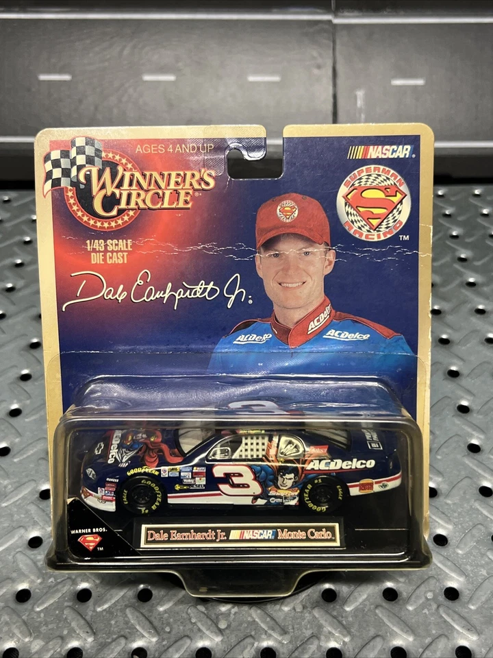 SIGNED Winners Circle NASCAR Dale Earnhardt Jr #3 Superman 1:43 1999 Hasbro - Image 1 of 4