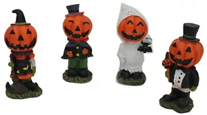 Juego de 4 figuras coleccionables de Jack-O-Lantern, bruja, fantasma, novio, caballero - Imagen 1 de 2