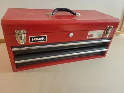 Homak 22 in. 2-Drawer Toolbox - Red - Image 1 of 4