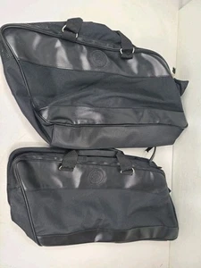 Juego de 2 alforjas Harley Davidson con inserciones de tela con cremallera (24"x11"x5") - Imagen 1 de 11