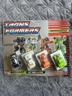 Transformers Autobot Micromaster Hot Rod Patrol Hasbro 1990 New On Spanish Card - Image 1 of 4