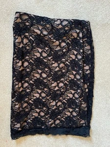 Black lace skirt Moda By George Women’s Layered Lace Pencil Skirt, Size 14. - Picture 1 of 5