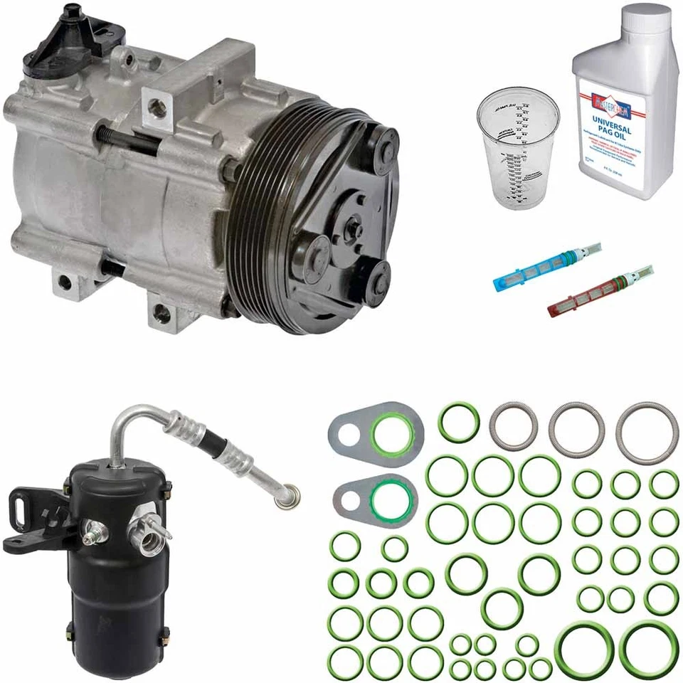 Compresor de aire acondicionado Omega para Ford F-150 2005 2006 con kit de reparación de aire acondicionado DAC Foto 1 de 1