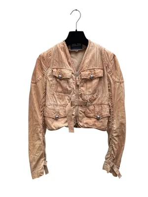 Jean Paul Gaultier 复古米色/青铜棉夹克尺寸 IT 42 适合 S  — 第 1/4 张图片