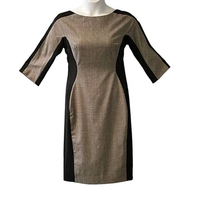 Vestido lápiz a cuadros con panel lateral Lela Rose talla 12 Foto 1 de 4