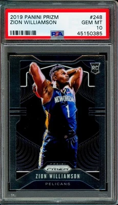 Prizm #248 Zion Williamson 2019 pelota detrás de la cabeza novato radiocontrol PSA 10 gemas como nueva Foto 1 de 2