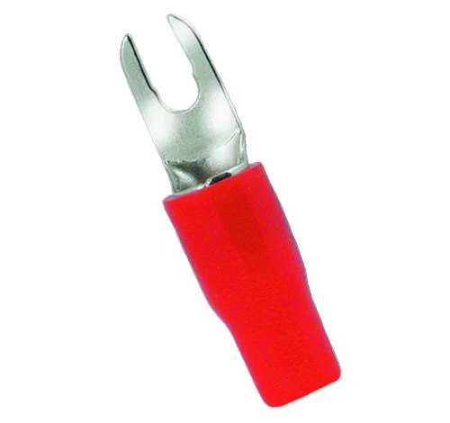 Stinger SPT5118 Chrome 8 Ga #8 Barrier Spade Terminals (2 Red 2 Black) Pack Of 4 - Image 1 of 1