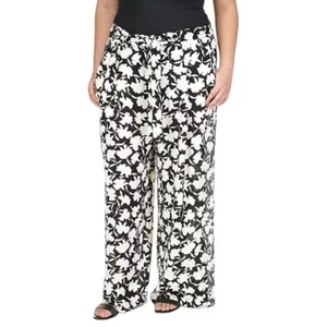 MICHAEL Michael Kors Pop Shadow Fleur pants black white NWT Retail $145 - 20W - Picture 1 of 10