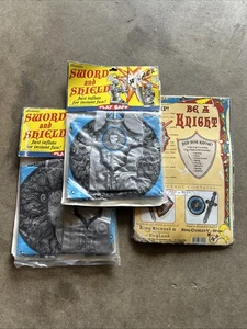 Sword And Shield Inflatable. Lot Of 3 NEW Play Safe Inflatable Toy Sword -Shield - Picture 1 of 4