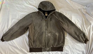 Vintage Carhartt Thermal-Lined Hooded Jacket J25 CHT Mens XL Regular Distressed - Picture 1 of 15