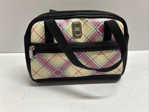 Custodia da viaggio Nintendo DS rosa a quadri mini manico borsa - Foto 1 di 3