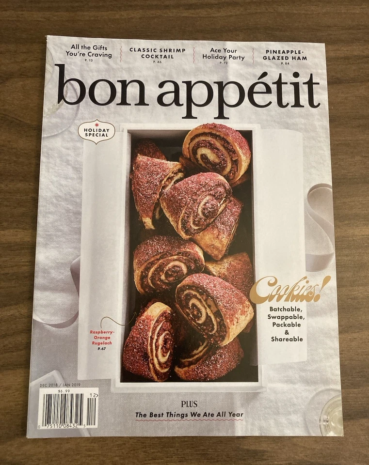 Bon Appetit Magazine December 2018 / January 2019 Holiday Special Single Issue - Image 1 of 4
