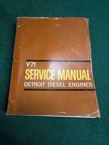 Vintage V-71 SERVICE MANUAL- Detroit Diesel Engines 1971 - RARE - Bild 1 von 9