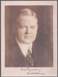 HERBERT HOOVER - AUTOGRAPHED SIGNED PHOTOGRAPH - Picture 1 of 2